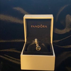 Pandora droplet peridot charm